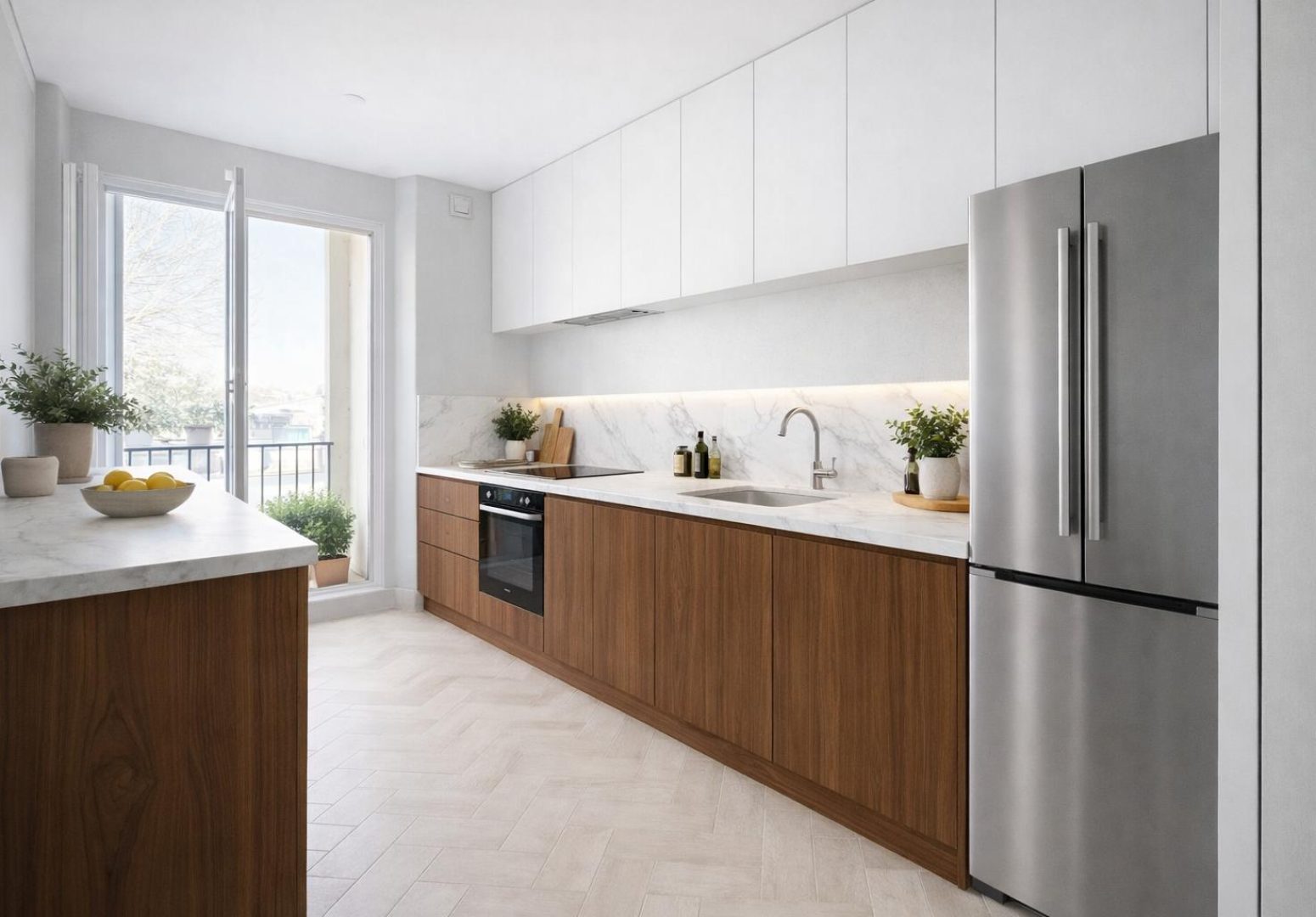 Agencement d'espace de vie sur mesure réalisé par Batiprestige en Île-de-France